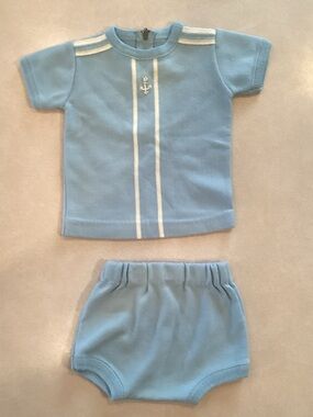 Vintage Infant Boys 2 PC Romper